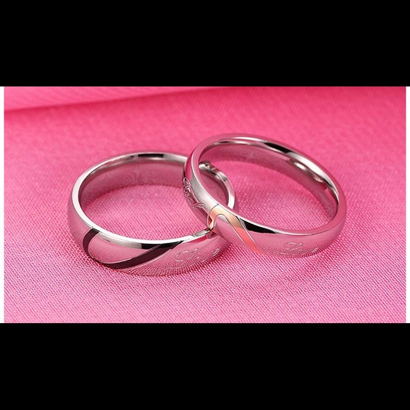Sterling steel couples ring - Picture 1 of 2